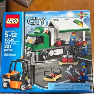 LEGO City Cargo Truck Set - Green, White, and Black